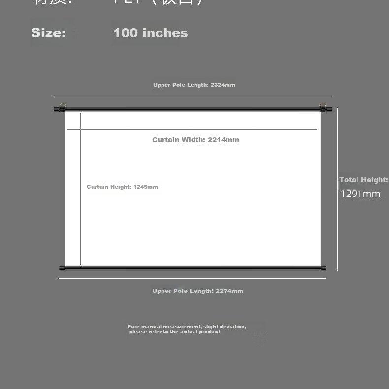 JINGMI Projection Screen BG1 Photon Screen 100 Inch 16:9 Wall-Mounted Screen No Drilling Required for Home And Office Use Compatible with XGIMI, Jmgo, Dangbei, Xiaomi Three-Color Laser Projectors Scree 14