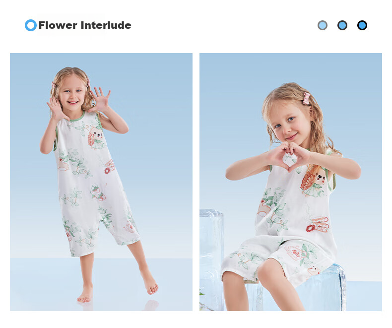 Beitaisi Mint Baby Sleepwear, Summer Thin Breathable Cool-Feeling New Style Home Wear, One-Piece Clothing for Boys And Girls 28
