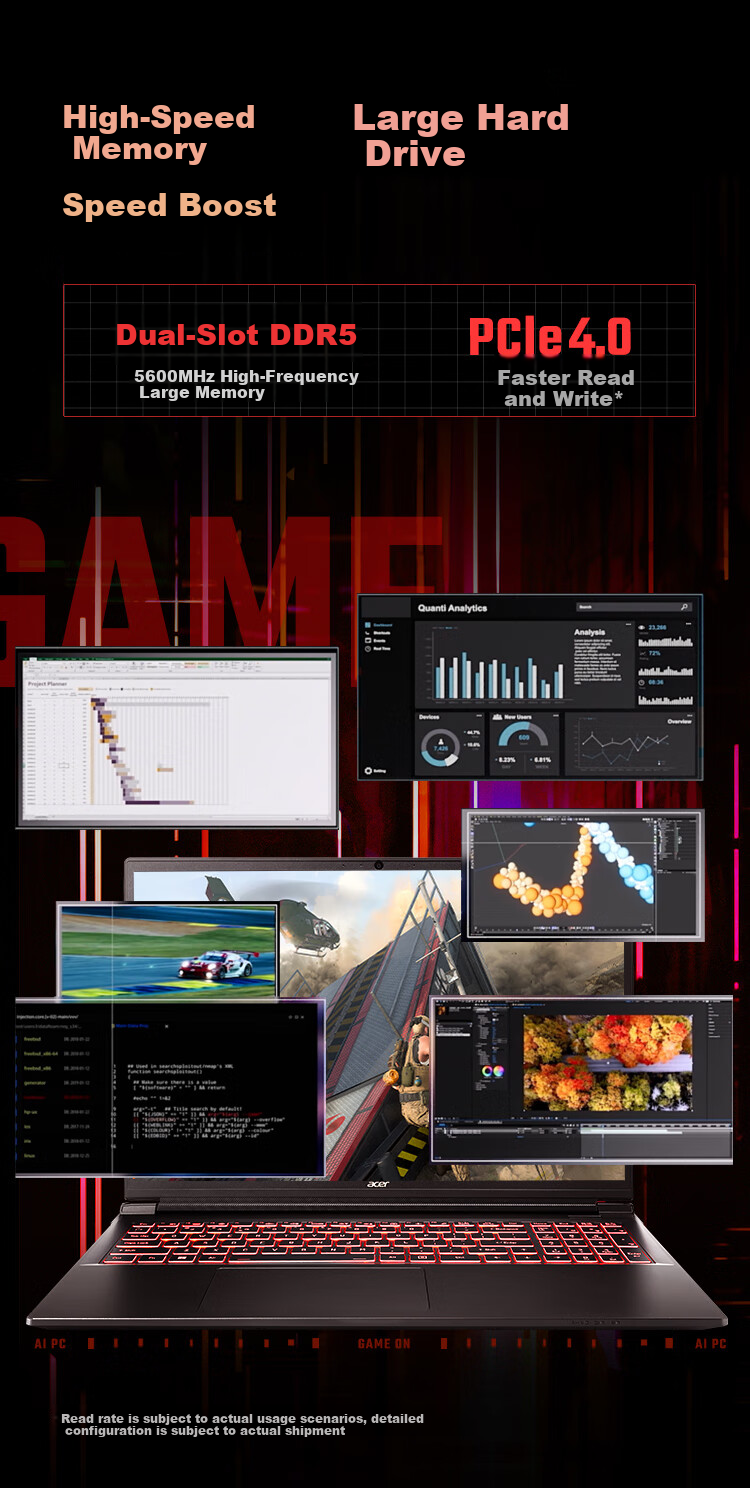 Acer Shadow Knight · Jing7 Dragon Crab Machine, 16-Inch Gaming Laptop, 14th Gen Intel Core I7-14650HX, 16GB RAM, 1TB Storage, 2.5K Display, 240Hz Refresh Rate, RTX 5060 Graphics Card 8