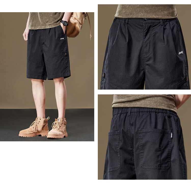 JEEP High-Quality Casual Five-Point Shorts for Men, Summer 2026 Lightweight Mid-Length Pants 2