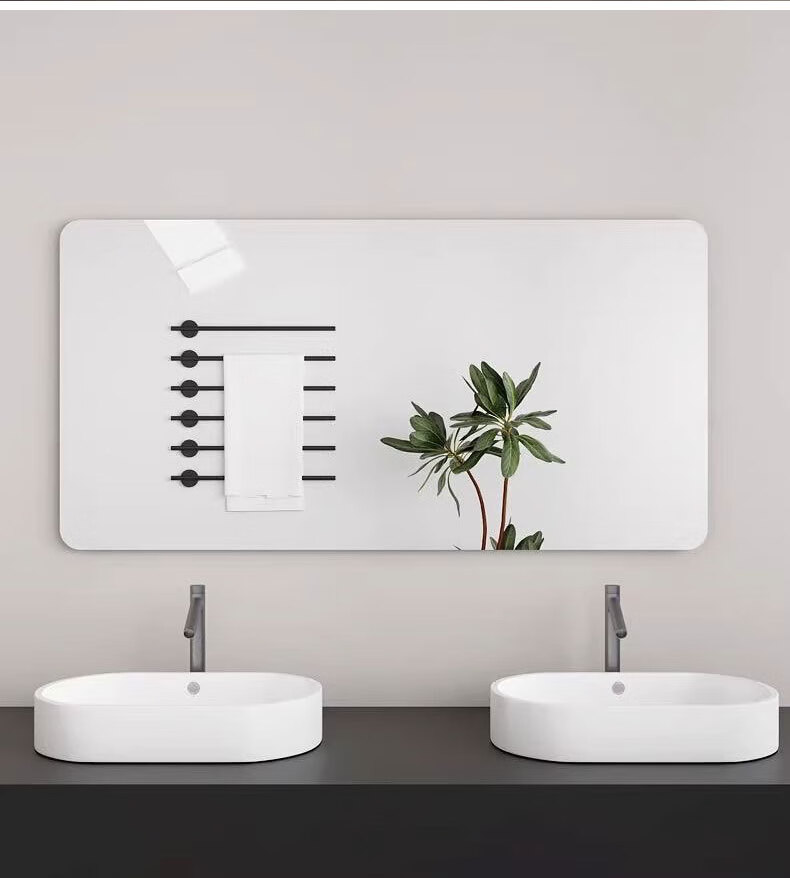 Quanpinwu Acrylic Soft Mirror Wall Sticker Bathroom Full-Length Mirror Self-Adhesive No-Drill 50x70cm 11