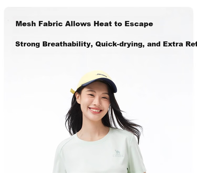 CAMEL Outdoor Quick-Dry T-Shirt, Summer Short-Sleeve Round Neck Mesh Breathable Sports Tee A15BAVV051A 1