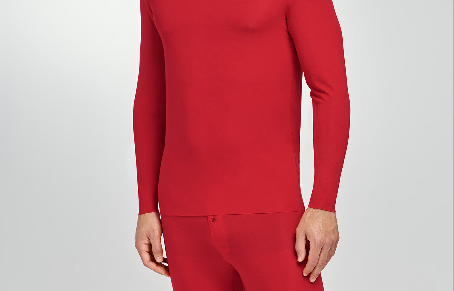AIMER MEN Men's Thermal Base Layer Set Modal Seamless NS74J471 Dark Blue 185 23