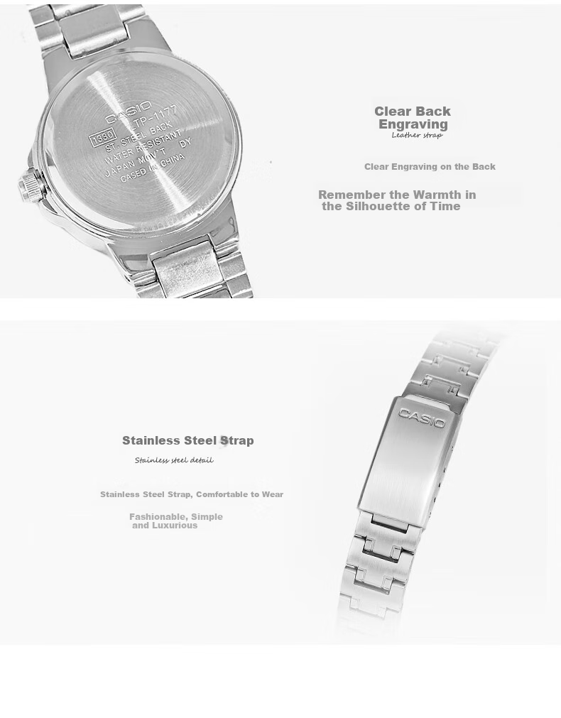 CASIO Ladies' Light Luxury Minimalist Quartz Watch [Valentine's Day Gift] LTP-1241D 4