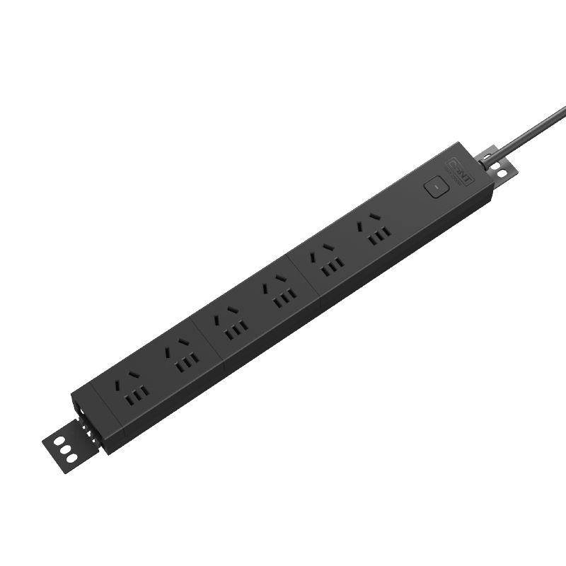 CHNT PDU Desktop Gaming Power Strip Socket 6 Outlets with Master Switch 2m Cable Cool Black