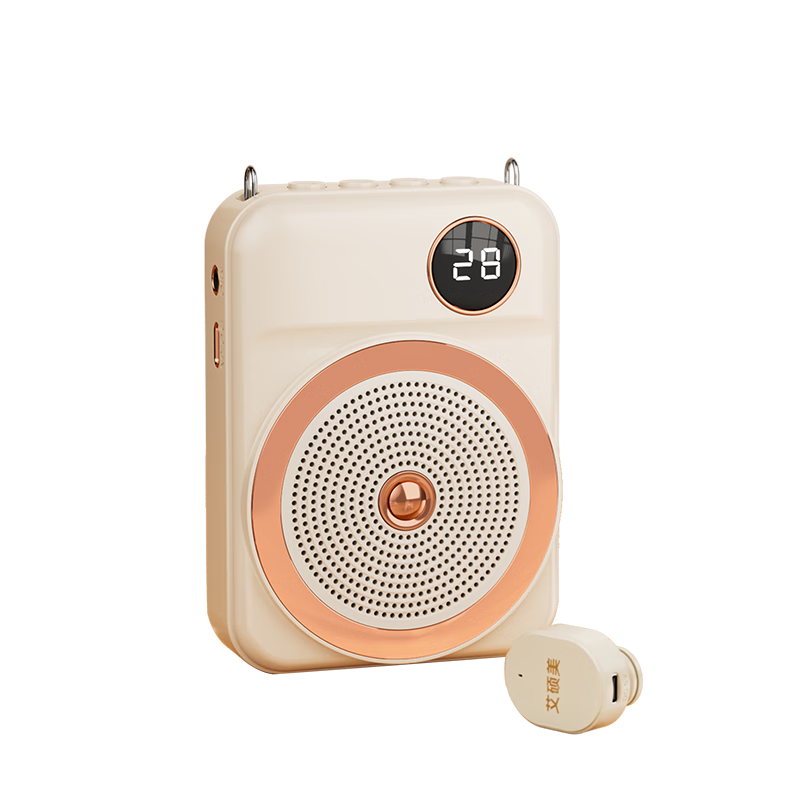 Aishuomei K28 Wireless Magnetic Dual-Mic Lavalier Clip-on Mini Speaker Amplifier Teacher Classroom Teaching Microphone Outdoor Tour Guide Sales Small Loudspeaker