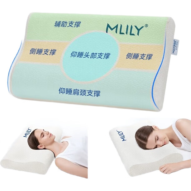 Подушка MLILY из пены с эффектом памяти для глубокого сна, поддержка шейного отдела позвоночника, размер M