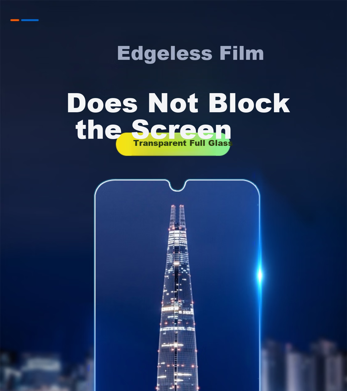ESCASE Tempered Glass Screen Protector for Huawei Enjoy 80, Full Coverage Ultra-Thin HD Anti-Drop Shatterproof Anti-Fingerprint Protective Film for Enjoy 80 Smartphone 1