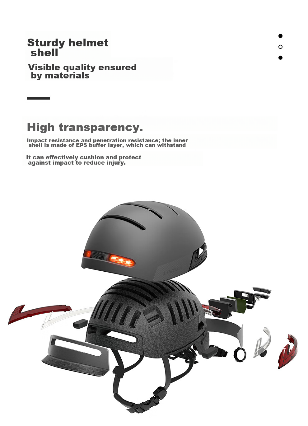 LIVALL Cycling Helmet, Road Bike Helmet for Men And Women, Smart with Lights, Bluetooth Voice Control, Urban Commuter BH51 Black 8