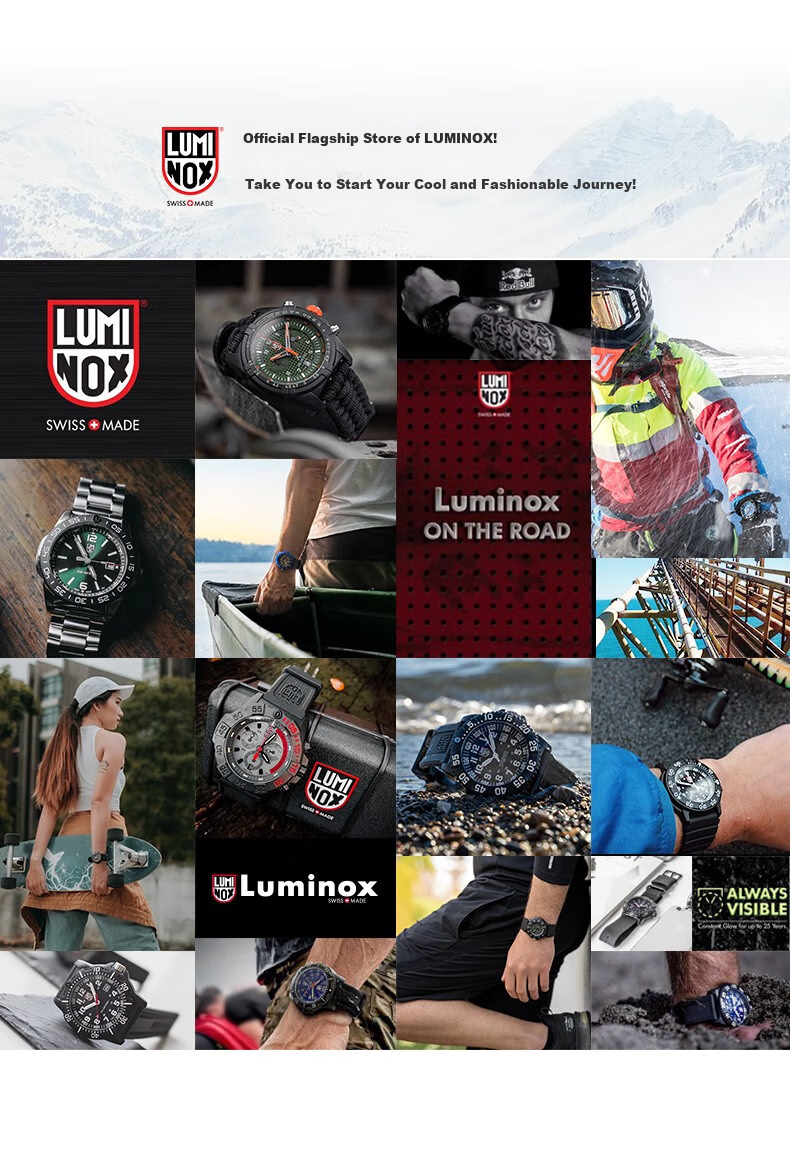 Luminox Carbon Fiber Master Automatic Mechanical Watch, Swiss Sports Waterproof 200m Men's Watch XS.3862, Mid-Autumn Festival Gift 10