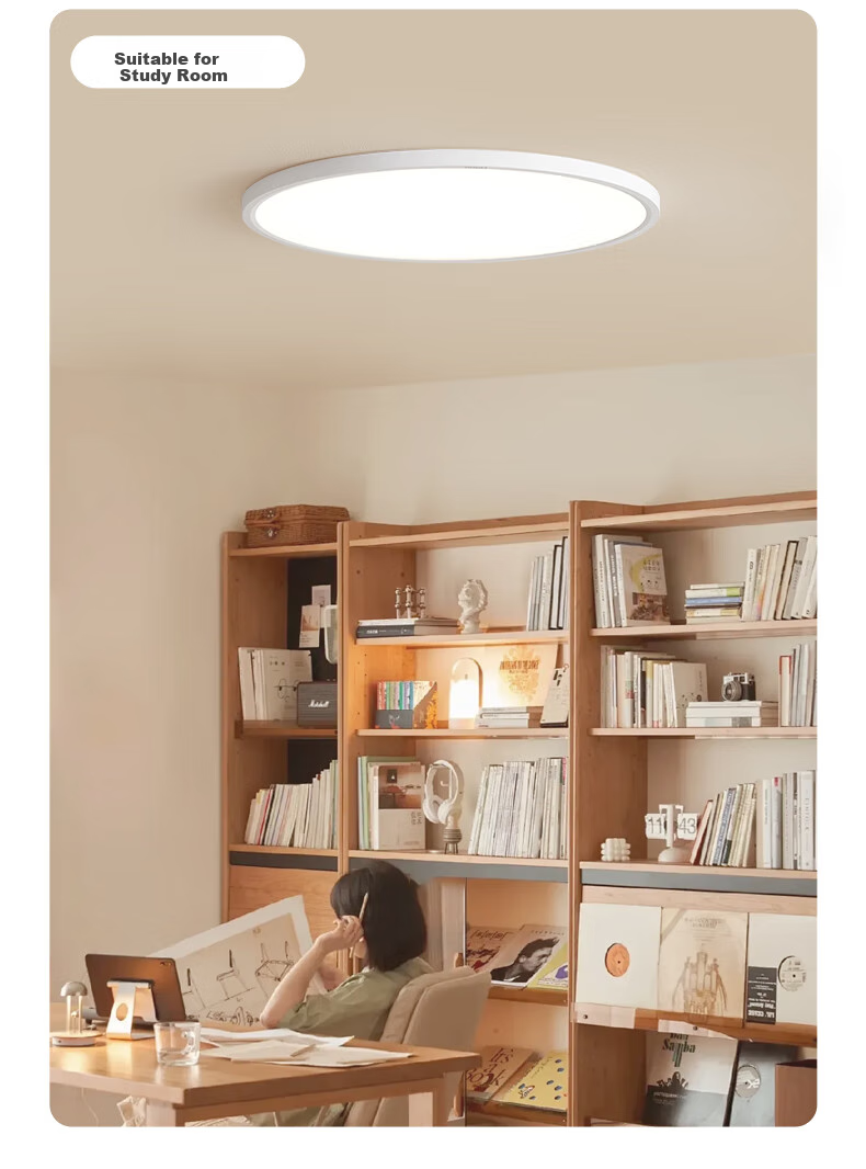 Haier Eye-Protection Ceiling Light, Full Spectrum Living Room Lamp, Simple Bedroom Light, LED Lighting Fixture [Installation Included] 22