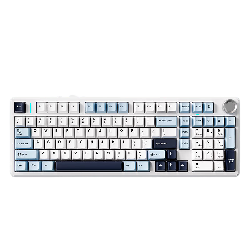 AULA F99Pro Wireless Customizable Mechanical Keyboard Gasket Full-Key Hot-Swappable Wired Wireless Bluetooth Tri-Mode Computer Office Gaming Smoke Blue Sea Mist Flame Purple Switch V2