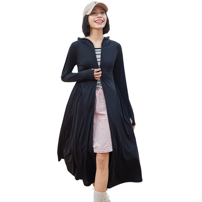 Yishangmei Long Sun Protection Dress for Women, Slim Fit, UV-Resistant, New Summer 2026 Style, Full Body Sun Protection Dress, Ice Silk Cool Feeling