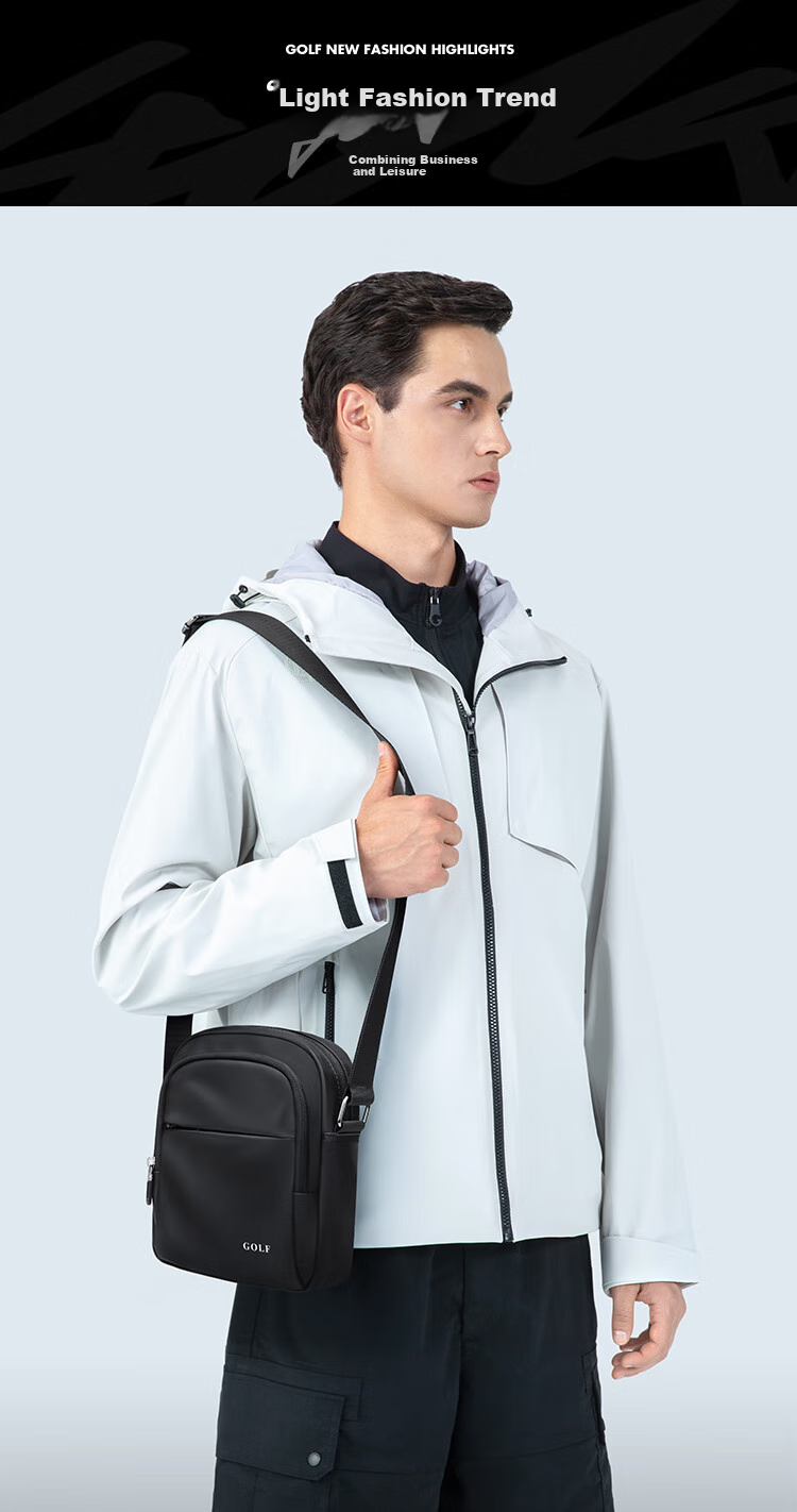 GOLF Shoulder Bag, Casual Crossbody Bag for Men And Women, Phone Bag, IPad Mini Bag, Water-Resistant Cycling Sports Messenger Bag 1