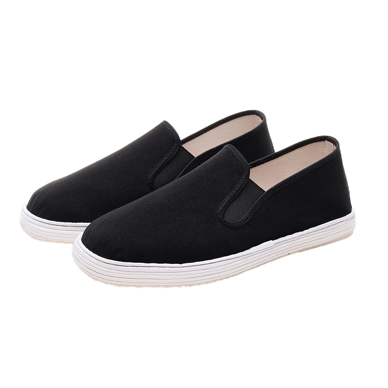 Hengyuanxiang Old Beijing Cloth Shoes Men Spring Summer Breathable Non-slip Work Shoes Black Cloth Shoes Official Flagship Store Black 40