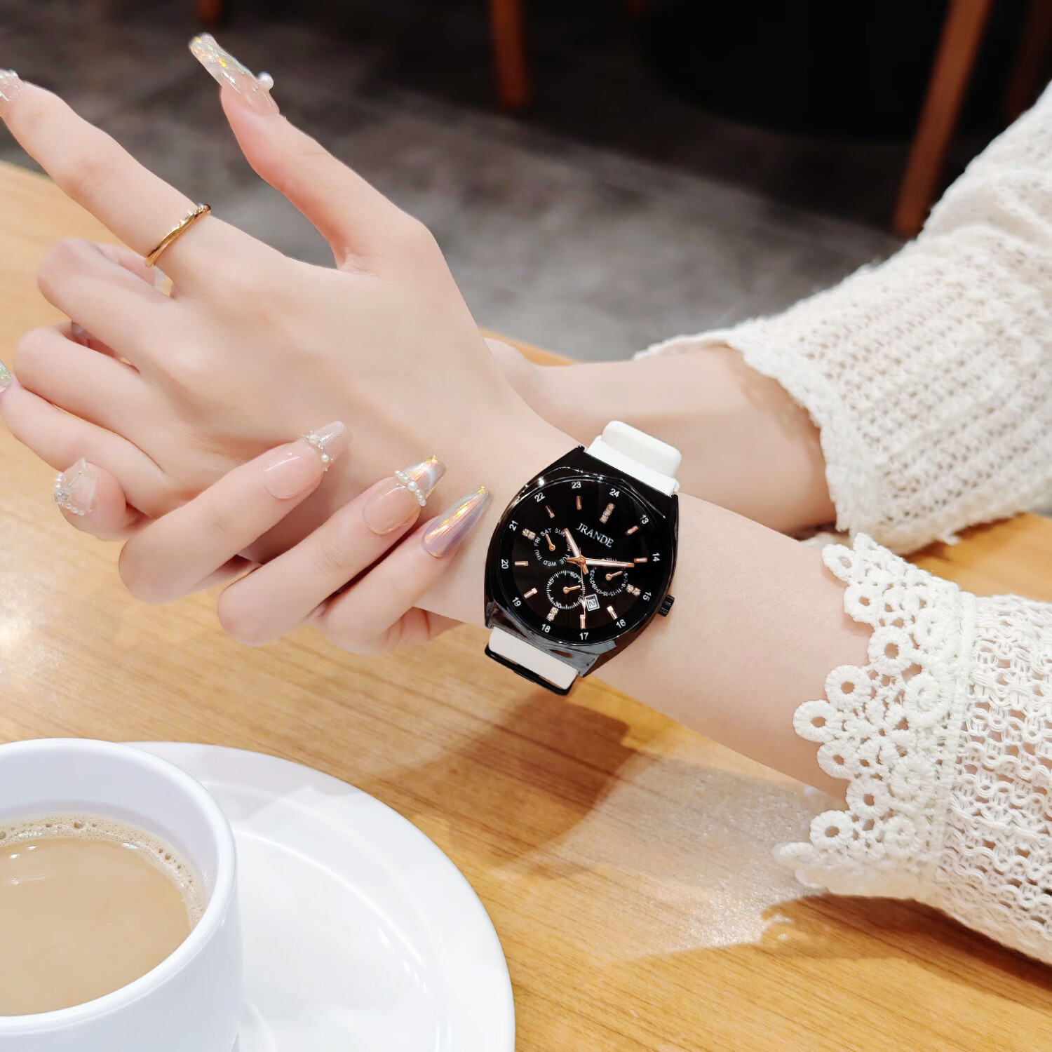 Gelangdi Student Watch for Men And Women, Exam-Specific Civil Servant Silent Luminous Mechanical Quartz Wristwatch with Expressions, Valentine's Day Gift