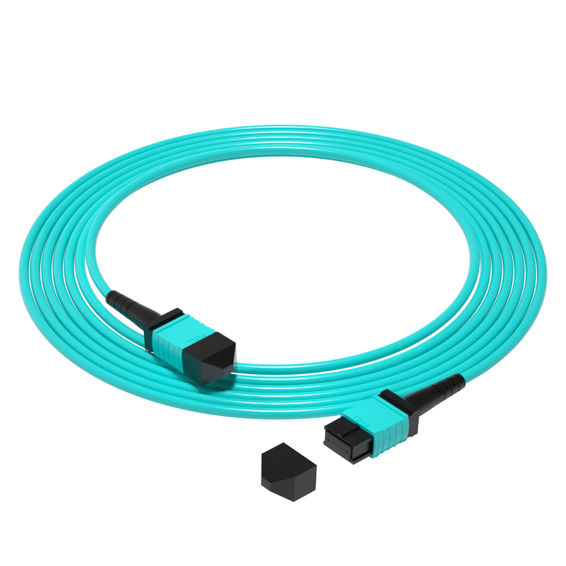 Bosende MPO-MPO Fiber Optic Patch Cord Female B Polarity Compatible MTP Telecom Grade 12-Core 40G/100G/200G OM4 Multimode Fiber Cable 3m BSD-M4-1203