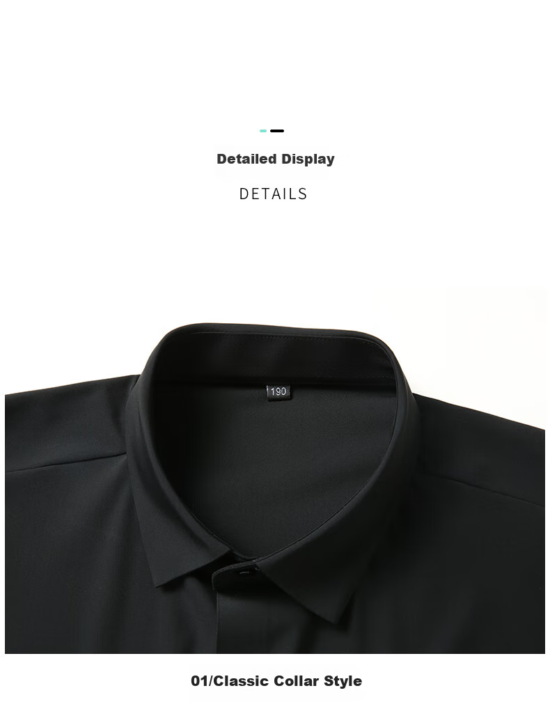 Ayoupang Plus Size Pullover Shirt, Wrinkle-Resistant Seamless Long-Sleeve Blouse, Business Casual Work Undershirt for Me 10