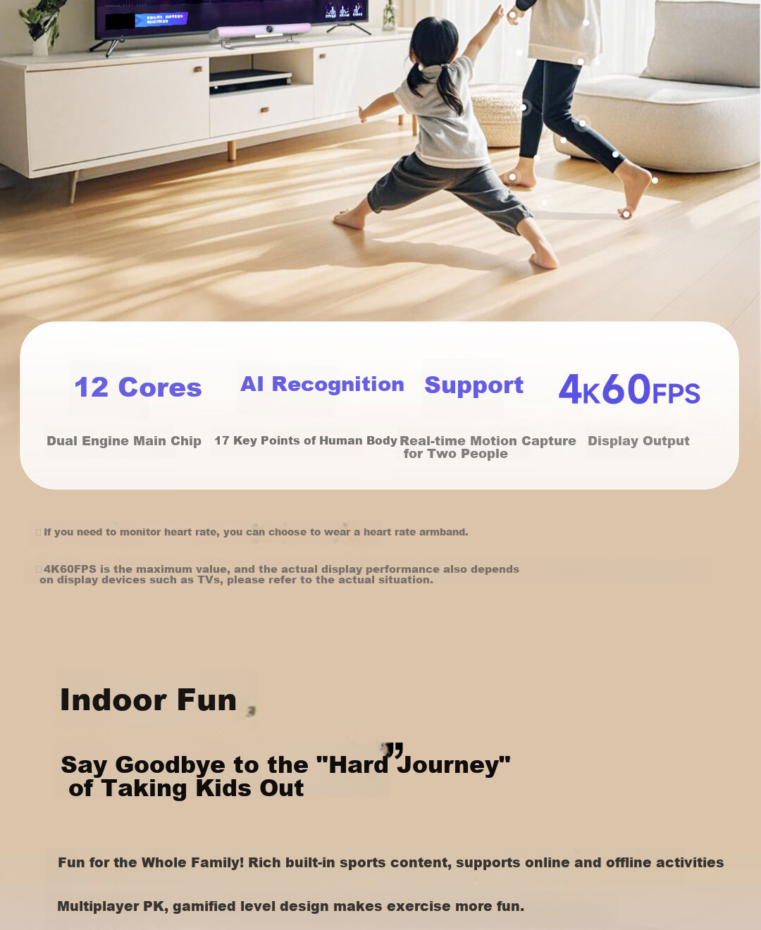 Yundongyuzhou AR Motion Gaming Machine Enlightenment Device, Children's TV Game Console, Parent-Child Interaction for Ages 3-6, Simple Operation, Anti-Addiction, 618 Birthday Gift 17