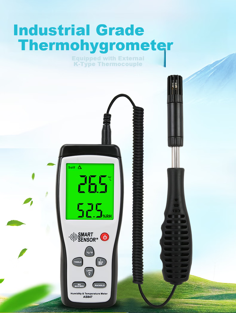 Xima AS847 Industrial-Grade Temperature And Humidity Meter, Environmental Temperature And Humidity Tester, Temperature And Humidity Testing Instrument 1