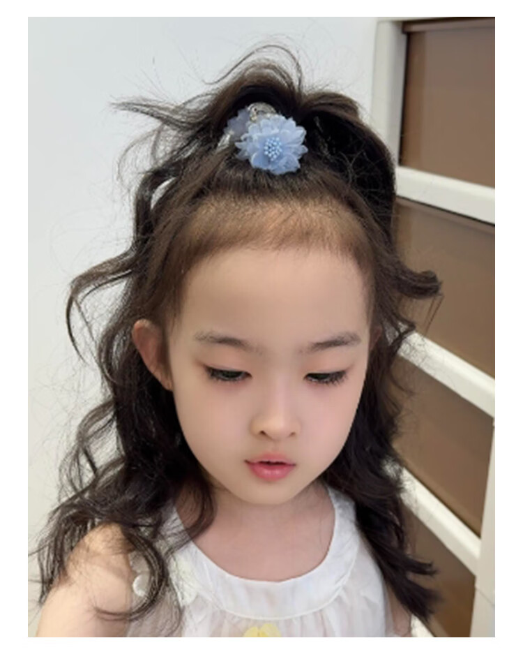 CHIMERA 2-Piece Small Floral Kids Hair Claw Bangs Clip Princess Hair Accessories Girls Hairpin Children's Day Gift 6.1 4