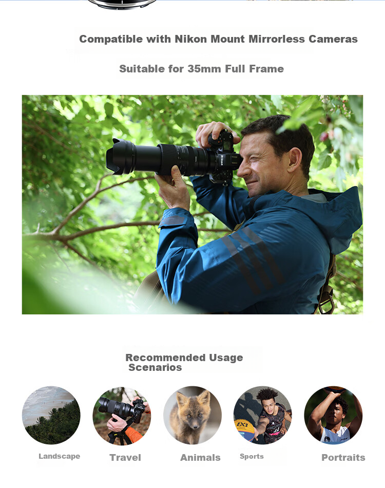 Tamron A067Z 50-400mm F/4.5-6.3 Di III VC VXD Anti-Shake Portrait Concert Super Telephoto Full-Frame Mirrorless Lens (Nikon Z-Mount) 2