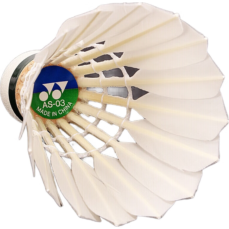 Воланы для бадминтона YONEX AS-03, профессиональные, утиное перо, 12 штук в тубусе