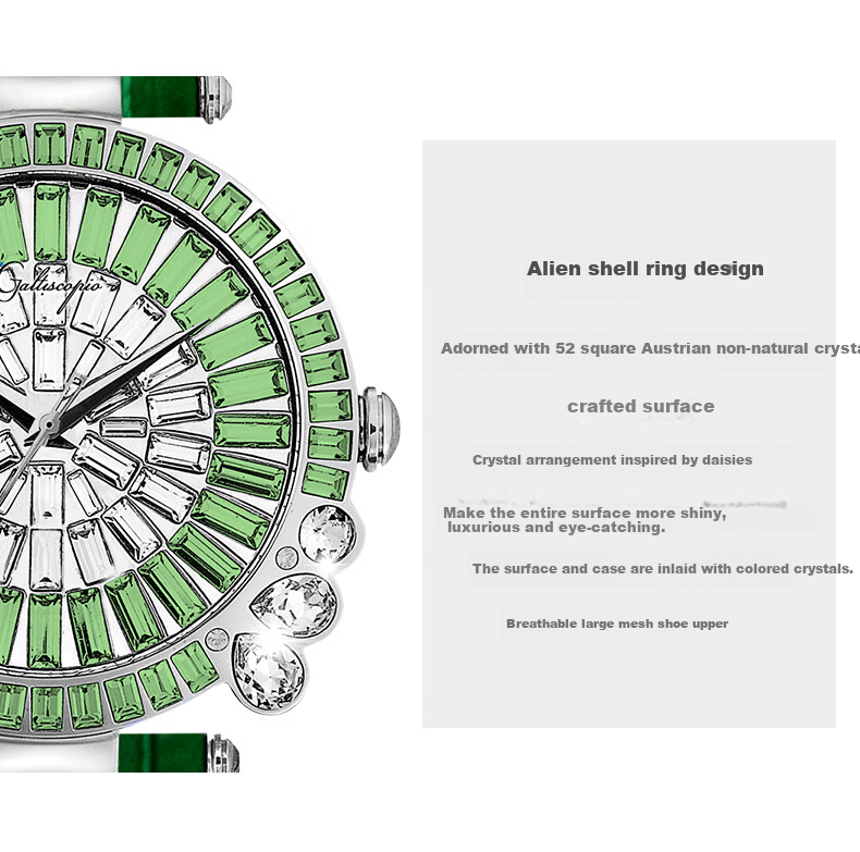 Galtiscopio Trendy Fashion Wristwatch, Elegant Daisy Series Women's Watch with Diamond And Crystal Dial, Large Dial Watch, Women's Holiday Gift 5