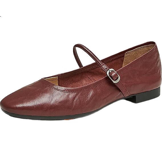 Женские туфли Bata, кожаные, на низком каблуке, с ремешком, с круглым носком, весна-осень, повседневные, артикул AFY34AQ5, винно-красные, размер 39