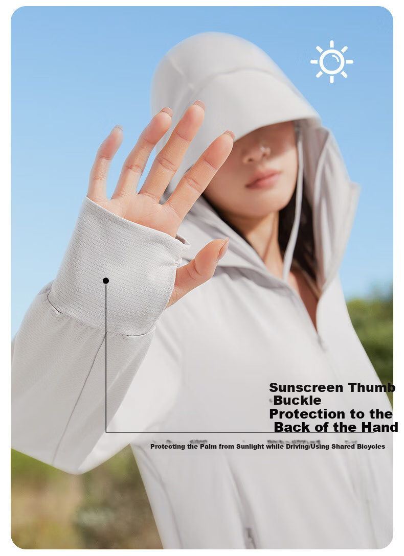 FitonTon Women's Sun Protection Clothing, Summer Outdoor Beach Lightweight Jacket, Breathable Cycling UV Protection Coat, Lightweight Sun Protection Shirt 9