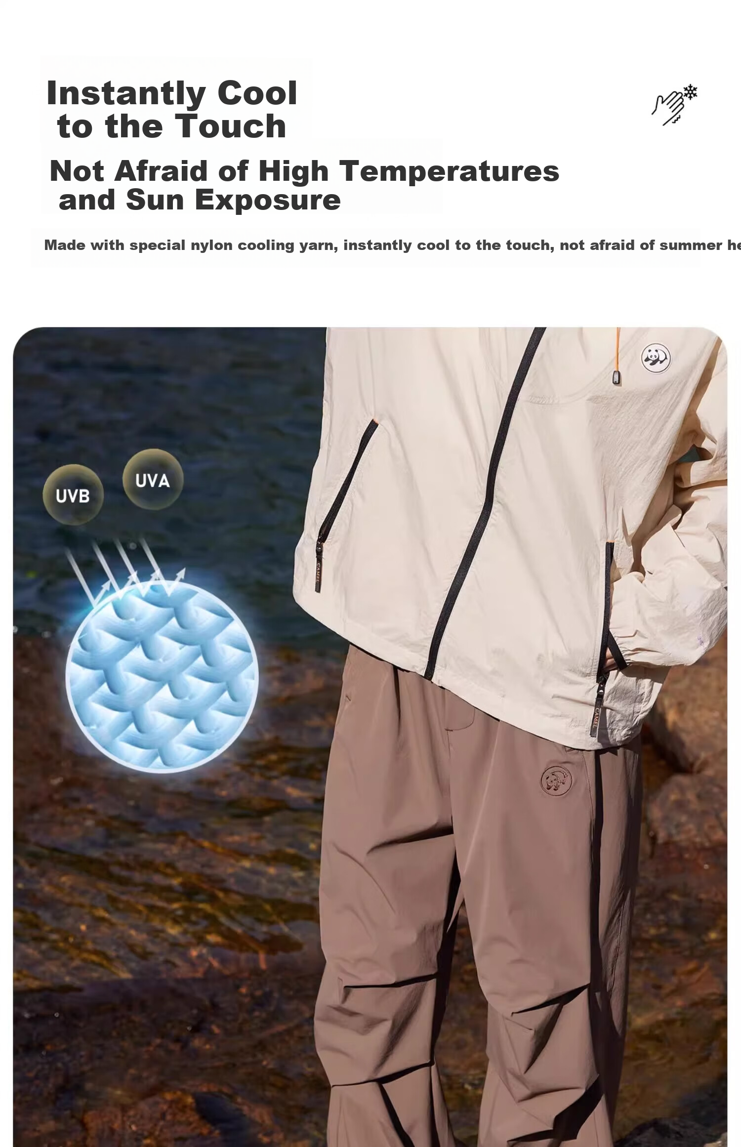 CAMEL Panda Outdoor Softshell Tactical Pants Quick-Dry Workwear Functional Pants Women Spring Summer Loose Casual Jogger Sun Protection Paratrooper Pants 4