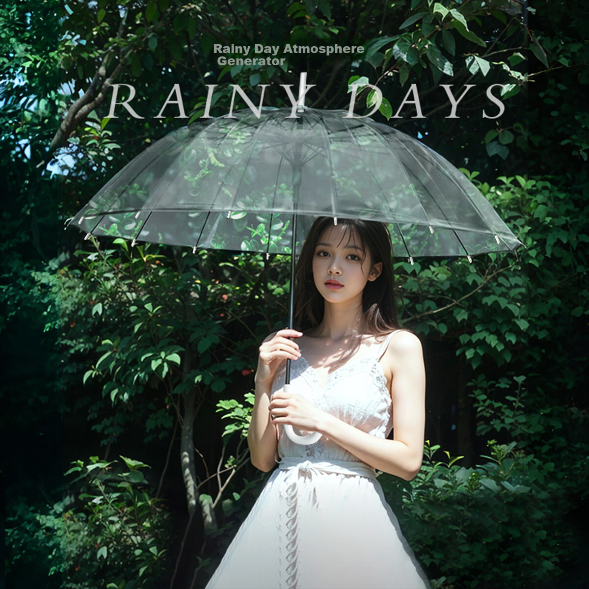 Fanyejia 16-Rib Long Handle Transparent Umbrella, Instagram-Style Atmosphere, Photography Tool, Straight Pole Eco-Friendly Large Double Umbrella