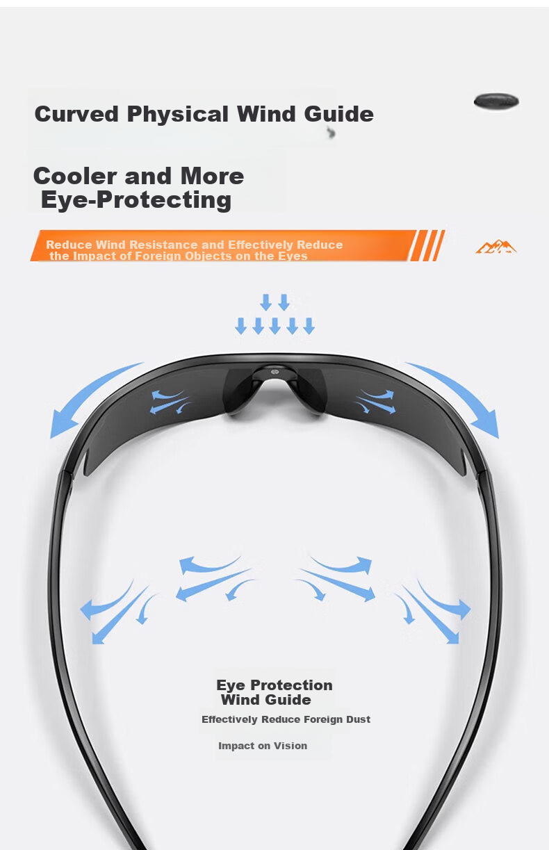 FENCHI Night Riding Outdoor Sports Cycling Sunglasses for Women, Hiking Protective Goggles, Windproof Glasses, Headband Sunglasses for Men, Running Maratho 9