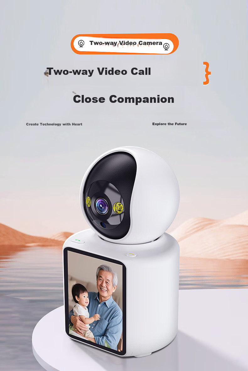 Newmine Wireless AI Camera for Home Indoor Use, High-Definition 8MP Dual-Way Video Call with Mobile Remote Monitoring, 360-Degree Coverage, Night Vision, Panoramic View, And Voice Control 1
