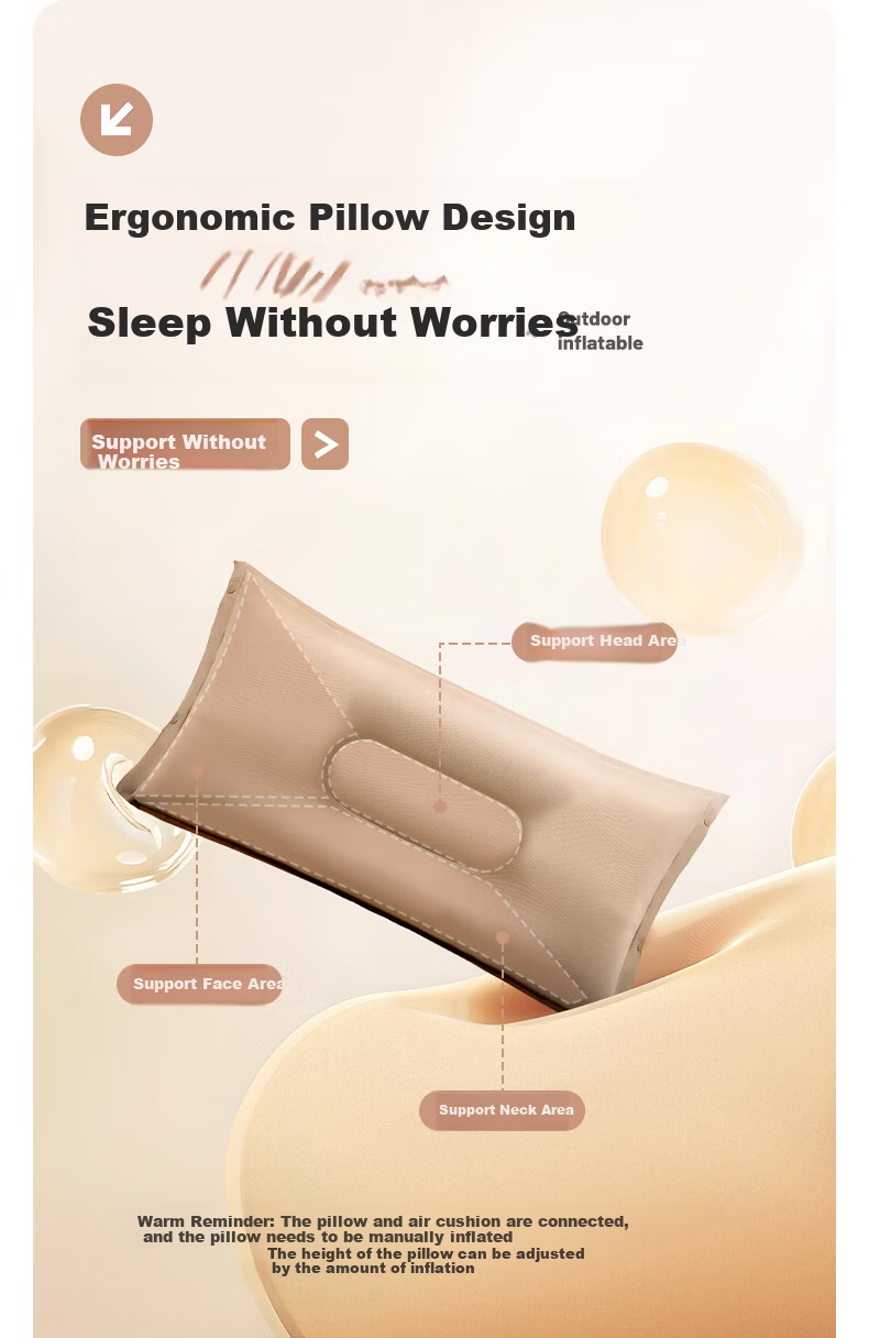 BeiJiLang Automatic Inflatable Mattress, Outdoor Moisture-Proof Thickened Tent Mat, Beach Camping Park Nap Floor Mat, Portable Ground Pad 5