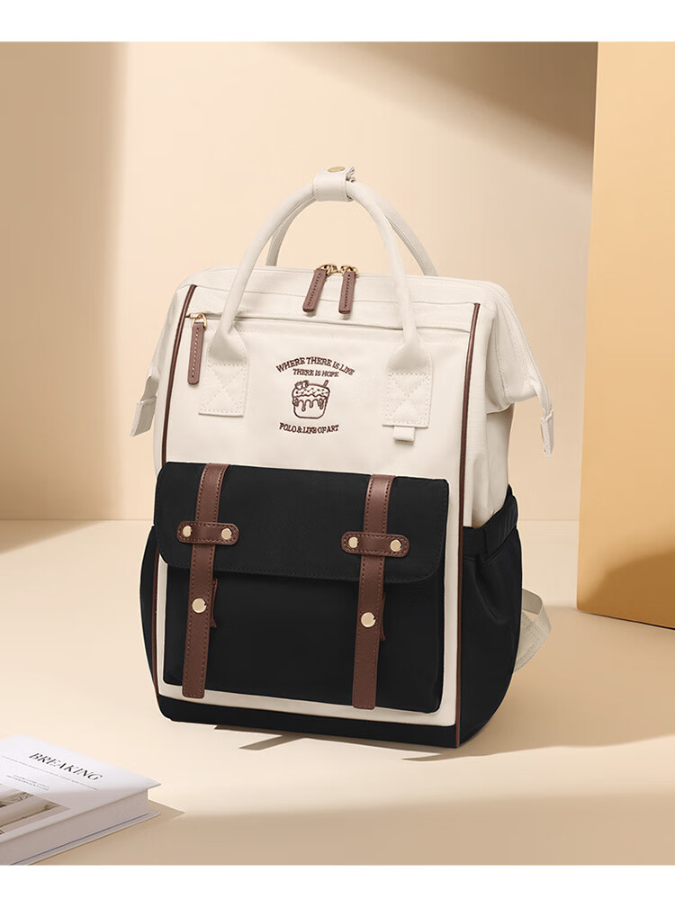POLO Backpack for Women, Large Capacity School Bag, IPad Laptop Bag, College Student Travel Commuter Backpack, Birthday Gift 23