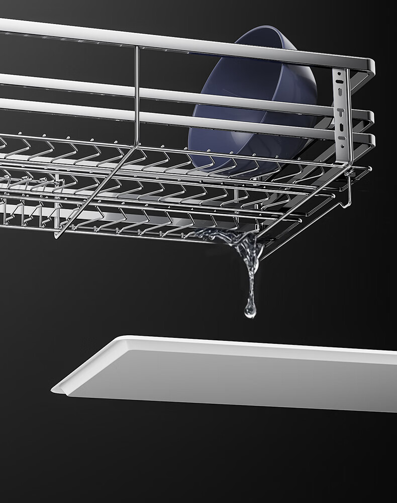 Sijimuge Pull-Out Basket Kitchen Drawer 304 Stainless Steel Double-Layer Dish and Spice Rack Cabinet Basket 21