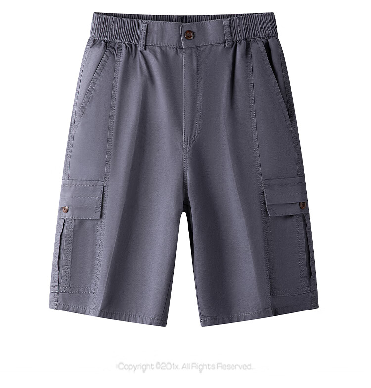 ROMON 100% Pure Cotton Shorts for Men, Summer Casual Five-Point Pants, Breathable Business Shorts for Young And Middle-Aged, Running Sports Beach Shorts, Thi 4