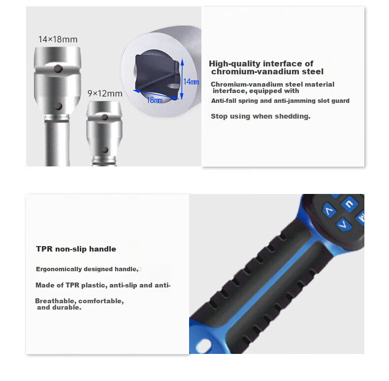 Purik BQB4-340BN Long Digital Torque Wrench High Precision Industrial Adjustable Torque Preset Ratchet Wrench 13