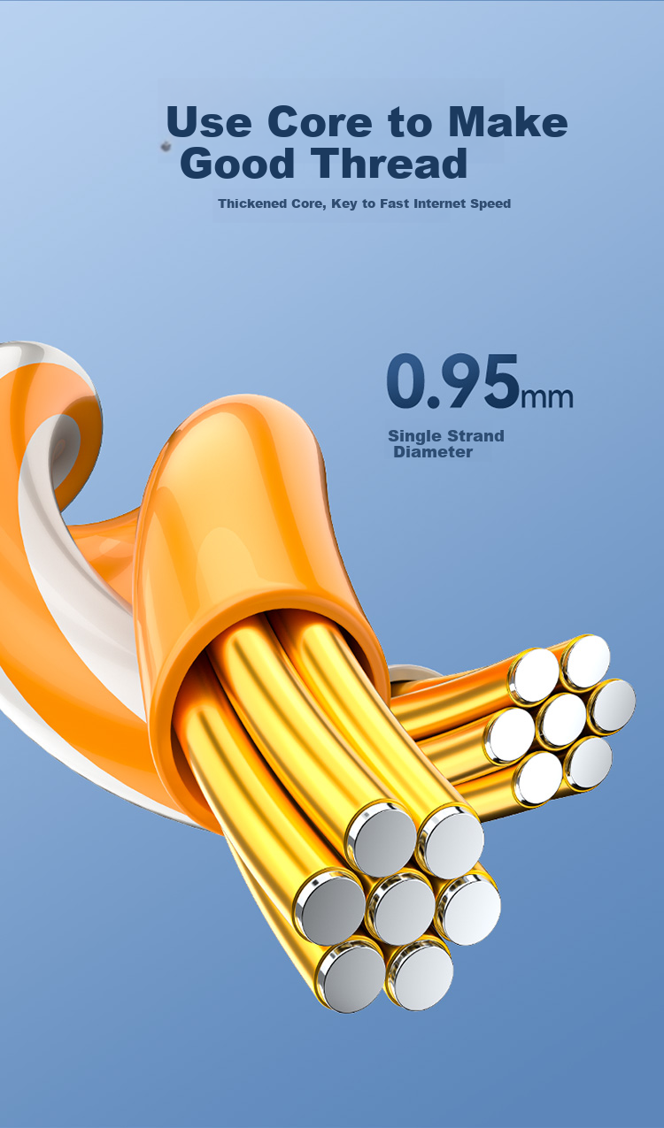 SAMZHE CAT6 Ethernet Cable, Gigabit High-Speed Broadband Cable, CAT6 Engineering Monitoring Computer Router Network Connection Home Patch Cord, 8-Core Twisted Pair, Blue, 8 Meters, LWD6080 9