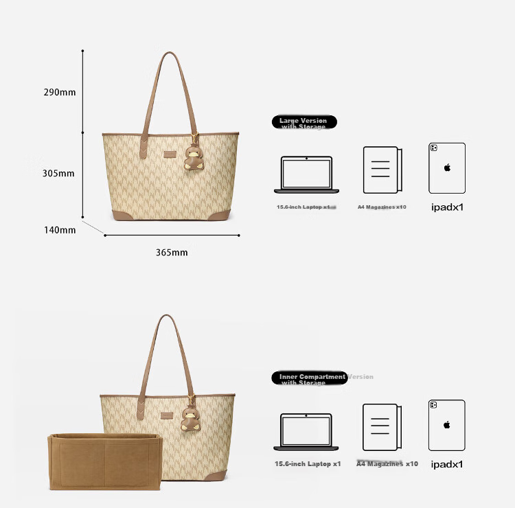NUCELLE Angelababy's Duck Tote Bag 2026, Light Luxury Niche Commuter Shoulder Bag for Women, Birthday Gift 11
