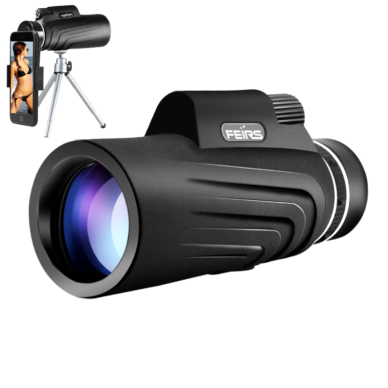 FEIRSH Monocular Telescope, High Magnification, High Definition, Low Light Night Vision, Bird Watching, Star Gazing, Smartphone Telephoto Camera, T17-1