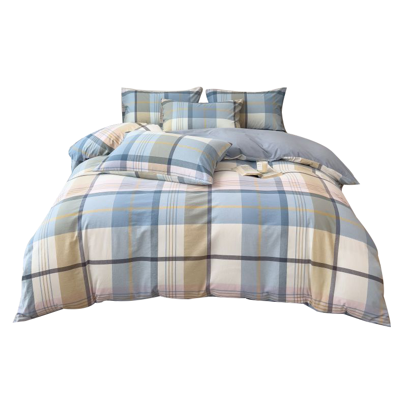 Wuyinliangpin Class A 100% Pure Cotton Three-Piece Set, Single Bed Student Dormitory Bedding Set 150x200cm, for 0.9/1.2m Bed