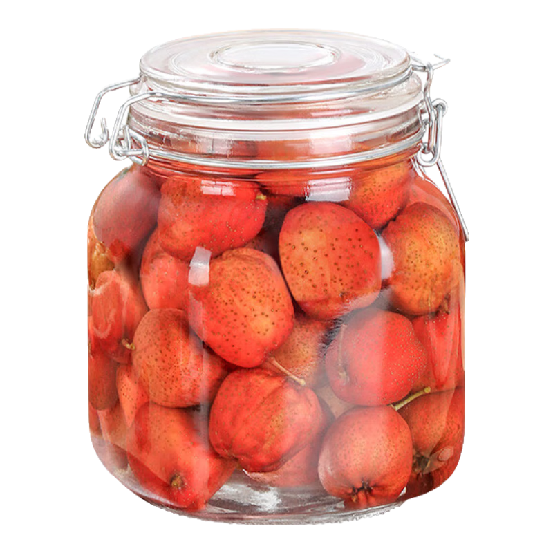 Baijie Airtight Storage Jars, Sealed Containers, Glass Jars for Infusing Liquor And Pickling, Set of 2, 1000ml Canned Food Bottles