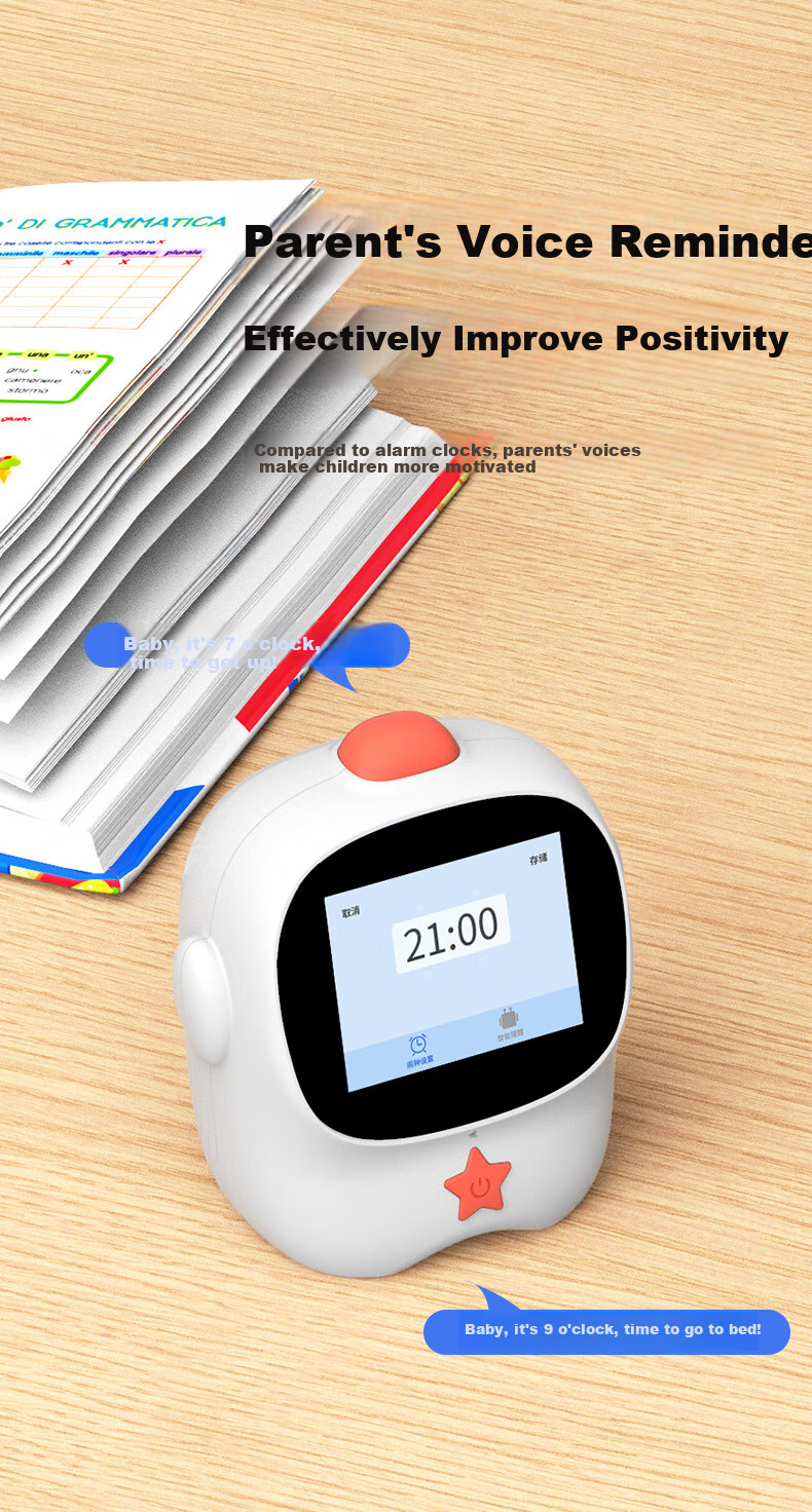 Yajia Smart Alarm Clock, AI Voice Time Management Device, Children's Educational Tool, Student Learning Self-Discipline Manager, Timer 6