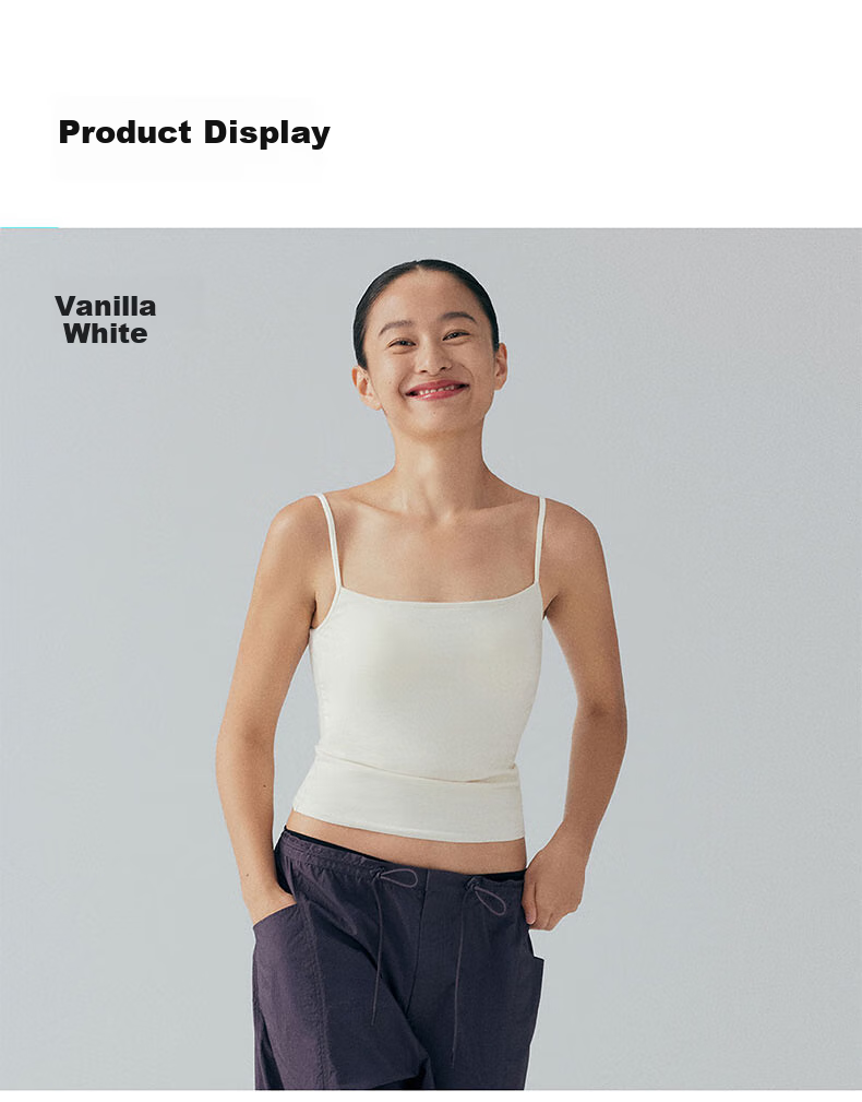 NEIWAI Orange Label High Elastic Cotton Padded Bralette Tank Top Wireless Breathable Comfortable Layering Outerwear for Women 12