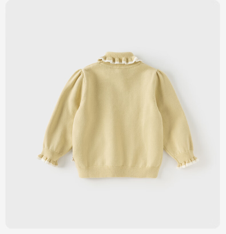 DAVE & BELLA Kids Class A Sweater Girls Turtleneck Pullover Autumn Knitwear for Older Children 1