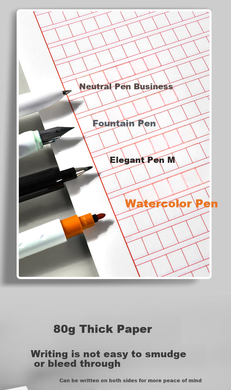 Duoliboshi A4/40 Sheets Essay Writing Loose-Leaf Paper, Answer Sheet Grid Paper for Civil Service Exams And Professional Exam Preparation, Detachable Notebook for Practice And Notes 9