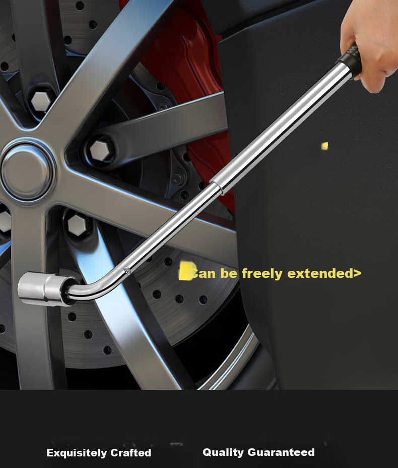 ZHENGQI L-Shaped Socket Wrench, Tire Changing Tool, Extendable 17/19/21/23, Car Repair, Extended And Labor-Saving 2