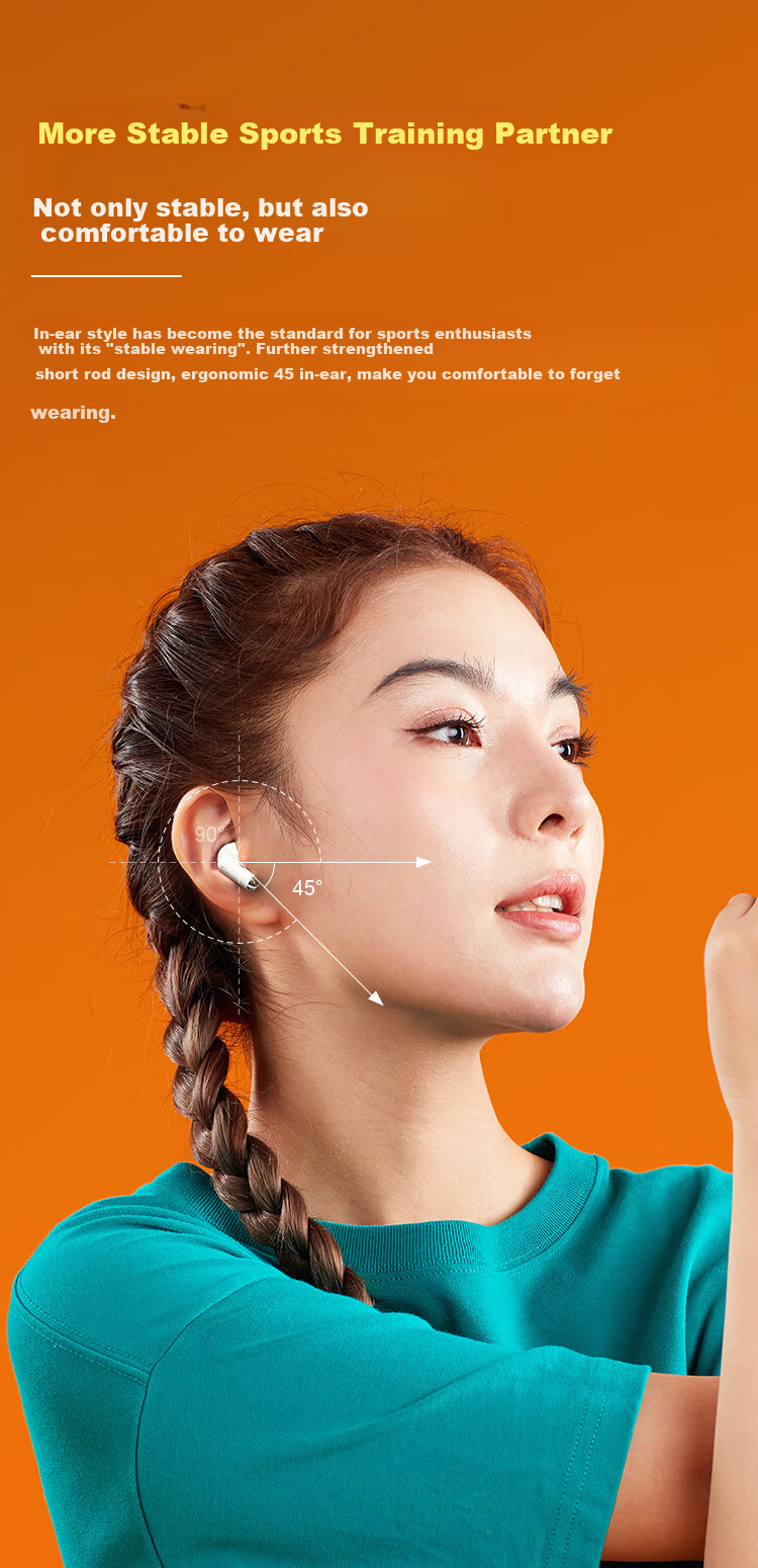 IGene [0 Pressure Low-Frequency Speaker] Bluetooth In-Ear True Wireless High-Quality Headset with Noise Cancellation for Calls, HD Music, Sports And Gaming, Compatible with Apple And Huawei 6